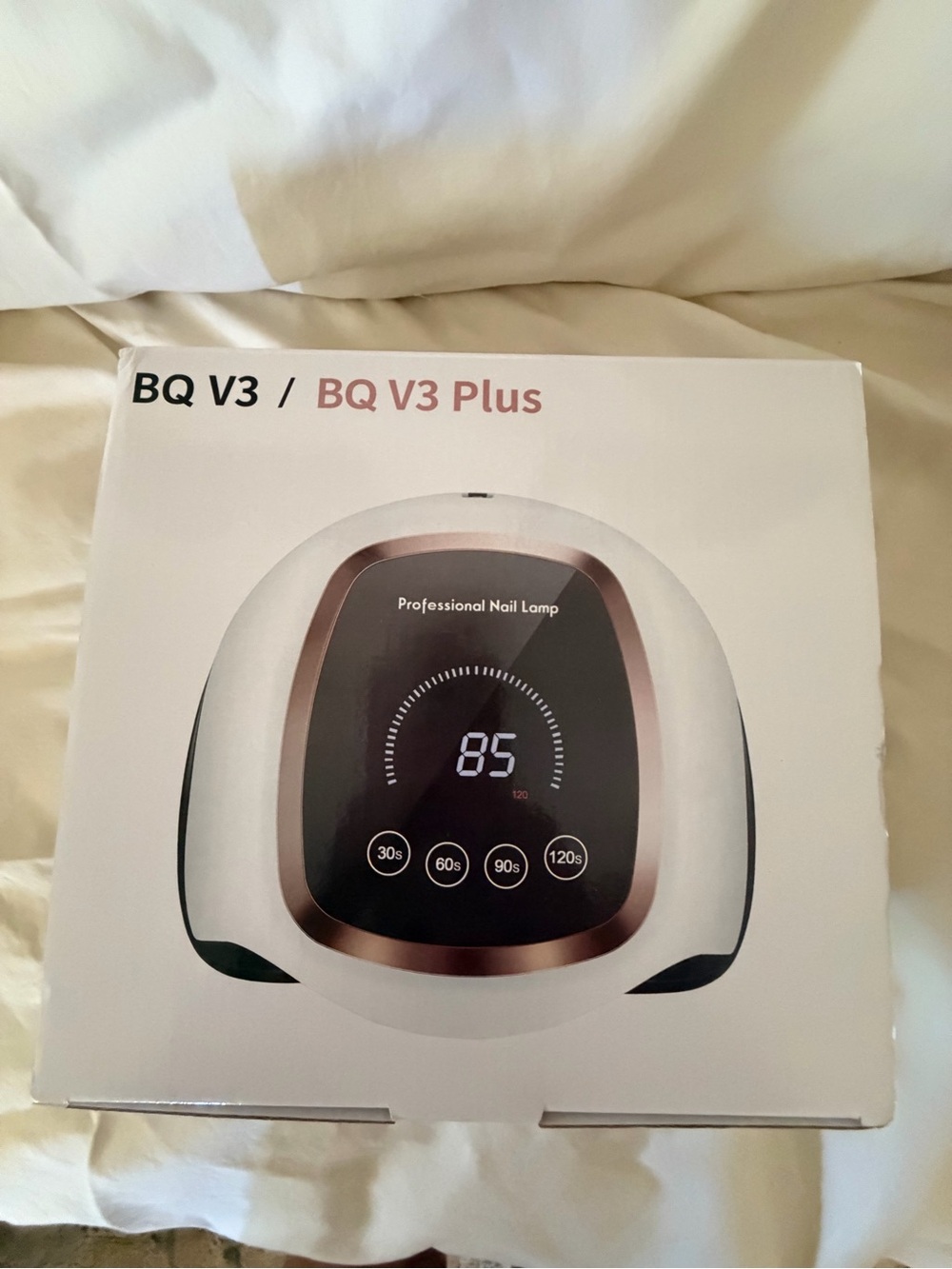 BQ V3 Plus Professional Nail Lamp - White with Rose Gold Accent